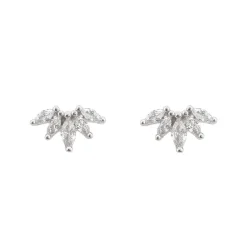 Grace 'Creativity' Stud Earrings | Silver CZ RH