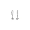 Grace 'Energy' Star Sleeper Earrings | Silver CZ