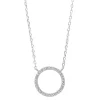 Grace 'Harmony' Circle Necklace | Silver CZ RH