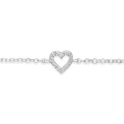 Grace 'Love' Micro Heart Bracelet | Silver CZ RH