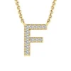 9k Diamond 'F' Initial Necklace
