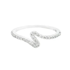 10k Gold Diamond Ribbon Ring