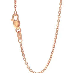 9k Rose Gold Lobster Clasp Cable Chain | 45cm