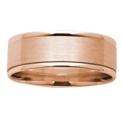 9k Rose Gold 8mm Band