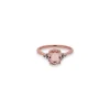 9k Rose Gold Morganite & Diamond Ring