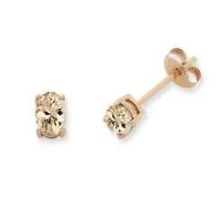 9k Rose Gold Morganite Earrings