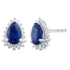 9k Sapphire & Diamond Earrings