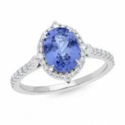 9K Tanzanite & Diamond Ring