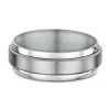 9K White Gold & Titanium Wedding Band (U)