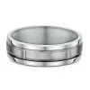 9K White Gold & Titanium Wedding Band (U)