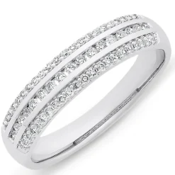 9k White Gold 1/4ct Diamond Band