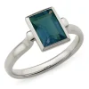 9k White Gold London Blue Topaz Ring