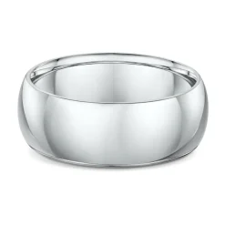 9K White Gold Wedding Band (V)