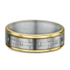 9K Yellow Gold & Titanium Wedding Band (W)