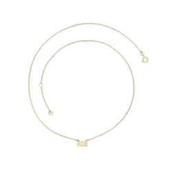 9k Yellow Gold Aquarius Zodiac Necklace