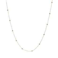 9k Yellow Gold Cable Link & Ball 45cm Chain