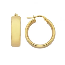 9k Yellow Gold Comfort Tube Earrings