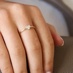 9k Yellow Gold Diamond Trio Ring