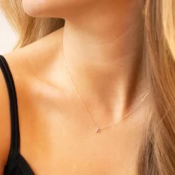 9k Yellow Gold Initial 'A' Necklace