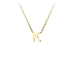 9k Yellow Gold Initial 'K' Necklace