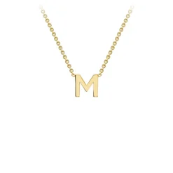 9k Yellow Gold Initial 'M' Necklace