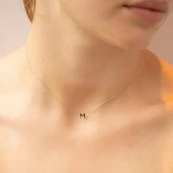 9k Yellow Gold Initial 'M' Necklace