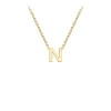 9k Yellow Gold Initial 'N' Necklace