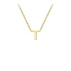9k Yellow Gold Initial 'T' Necklace