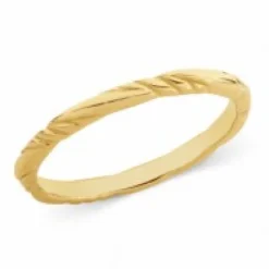 9k Yellow Gold Patterned Ring