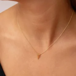 9k Yellow Gold Pyramid Necklace