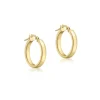 9k Yellow Gold Round Hoop Earrings