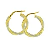 9k Yellow Gold Silver Bonded with Glitter Earrings