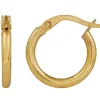 9k Yellow Gold Tube Hoop Earrings