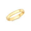 9k Yellow Solid Gold Plain Band Ring (N)