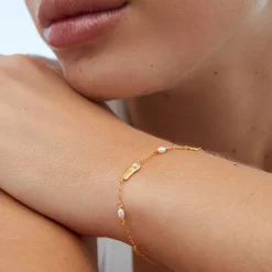 KA Vacanza Bracelet (18k Gold Plate) FW Pearl