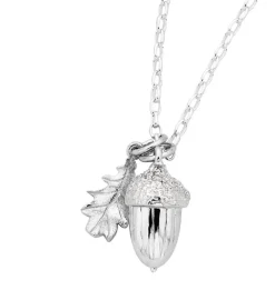 Karen Walker Acorn & Leaf Necklace | Sterling Silver