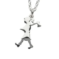 Karen Walker 50cm Sterling Silver Girl With Axe Necklace