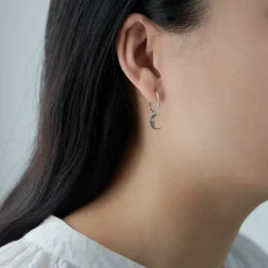 Karen Walker Crescent Moon & Star Sleepers | Sterling Silver