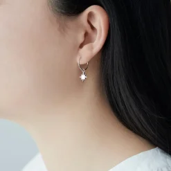 Karen Walker Crescent Moon & Star Sleepers | Sterling Silver