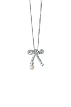 Karen Walker Pearl Love Knot Necklace | 45cm | Sterling Silver