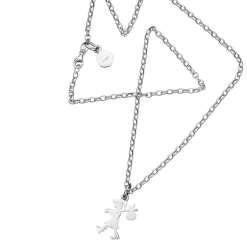 Karen Walker Small Runaway Girl Necklace 45cm | Silver