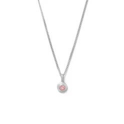 Kirstin Ash | Pink Tourmaline | October | Birth Stone | Silver | Necklace