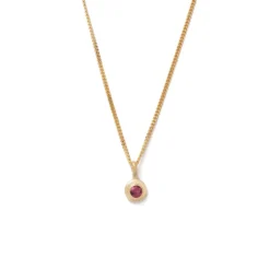 Kirstin Ash | Ruby | Birth Stone | July | Gold Plated | Necklace