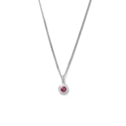 Kirstin Ash | Ruby | July | Birth Stone | Silver | Necklace