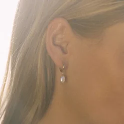 Kirstin Ash | Solstice | Silver | Fresh Water Pearl | Hoop | Earrings