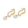 Kirstin Ash Onda FW Pearl Earrings 18k Gold Plated