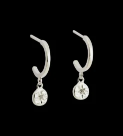 Kirstin Ash Star Coin Hoops in Silver