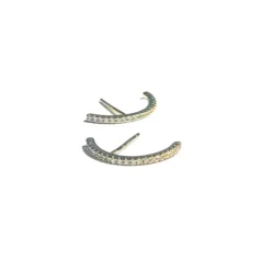 Lindi Kingi | Crescent | Stud | Gold Plated | Earrings