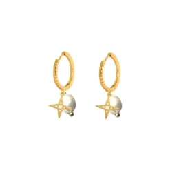 Lindi Kingi | Fresh Water and Star | Gold Plated | Sleeper