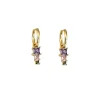 Lindi Kingi | Pink And Peridot | Gold Plated | Sleeper Earrings